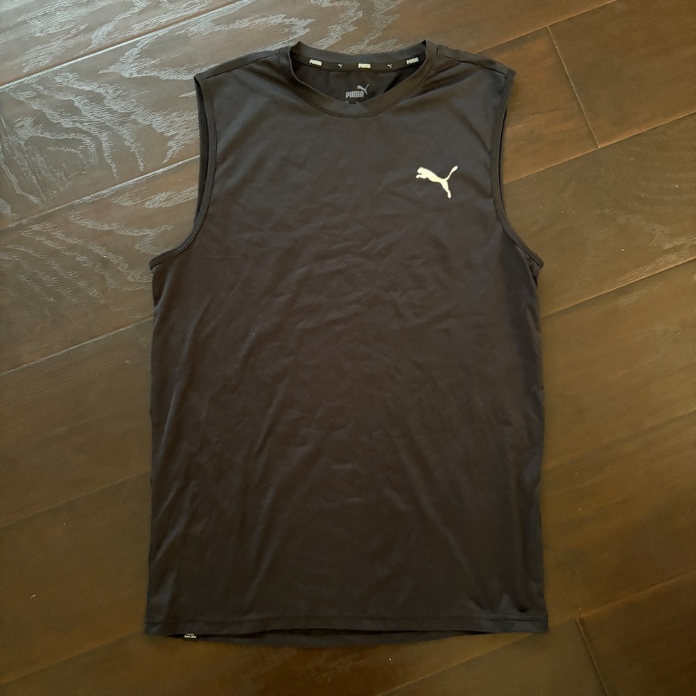 Puma Black Sleeveless Muscle Tee